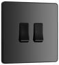 BG Evolve Black Chrome Double, 2 way switch - PCDBC42B-01