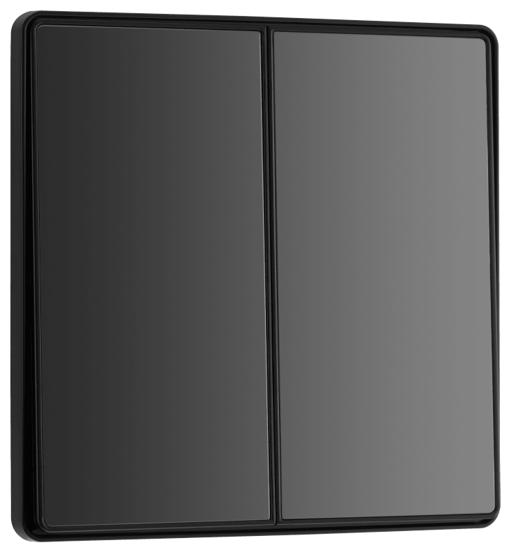 BG Evolve Black Chrome Double, 2 way switch, edge rocker - PCDBC42EB-01