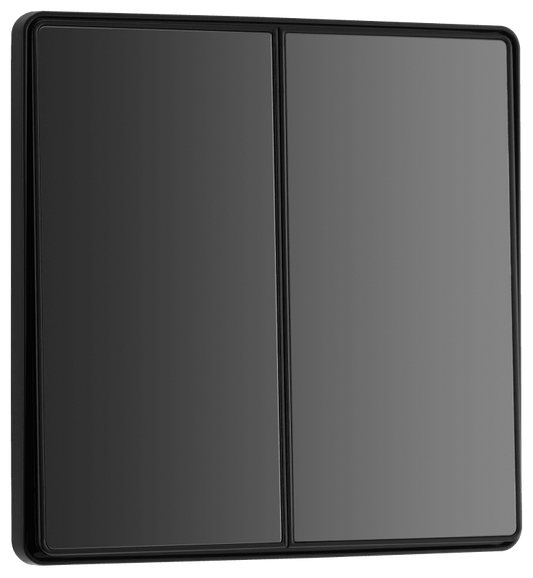 BG Evolve Black Chrome Double, 2 way switch, edge rocker - PCDBC42EB-01