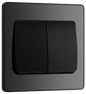 BG Evolve Black Chrome Double, 2 way switch, wide rocker - PCDBC42WB-01