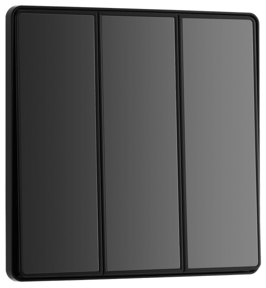 BG Evolve Black Chrome Triple, 2 way switch, edge rocker - PCDBC43EB-01