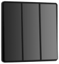 BG Evolve Black Chrome Triple, 2 way switch, edge rocker - PCDBC43EB-01