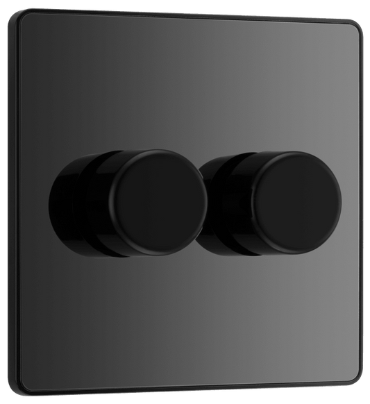 BG Evolve Black Chrome Double, 2 way push 200W - PCDBC82B-01