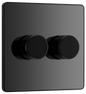 BG Evolve Black Chrome Double, 2 way push 200W - PCDBC82B-01