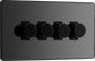 BG Evolve Black Chrome Quadruple, 2 way push 200W - PCDBC84B-01