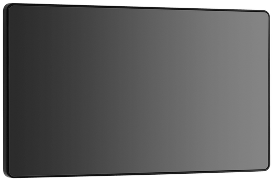 BG Evolve Black Chrome Double, blank plate - PCDBC95B-01