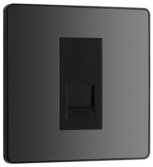 BG Evolve Black Chrome Single, telephone socket, master - PCDBCBTM1B-01