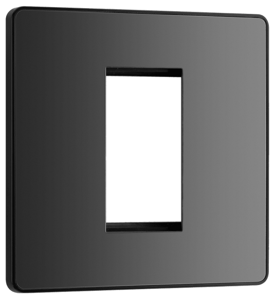 BG Evolve Black Chrome 1 module - square - PCDBCEMS1B-01