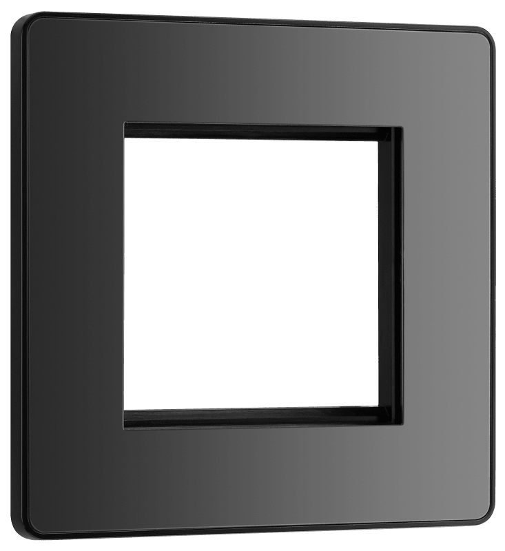 BG Evolve Black Chrome 2 module - square - PCDBCEMS2B-01