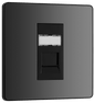 BG Evolve Black Chrome Single, RJ45 telephone socket - PCDBCRJ451B-01