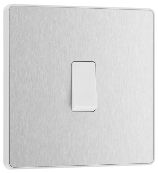 BG Evolve Brushed Steel Intermediate switch - PCDBS13W-01