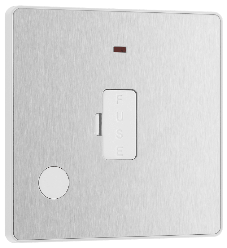 BG Evolve Brushed Steel Unswitched and fused - PCDBS54W-01