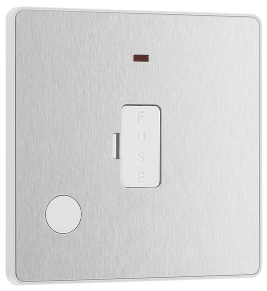 BG Evolve Brushed Steel Unswitched and fused - PCDBS54W-01