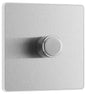 BG Evolve Brushed Steel Single, 2 way push 200W - PCDBS81W-01