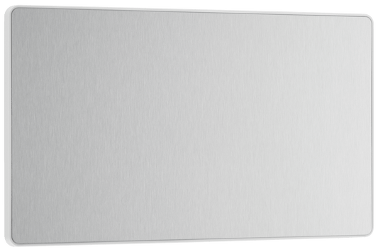 BG Evolve Brushed Steel Double, blank plate - PCDBS95W-01