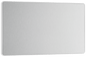 BG Evolve Brushed Steel Double, blank plate - PCDBS95W-01