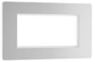 BG Evolve Brushed Steel 4 module - rectangular - PCDBSEMR4W-01