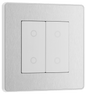 BG Evolve Brushed Steel Double, 2 way touch, 200W, master - PCDBSTDM2W-01