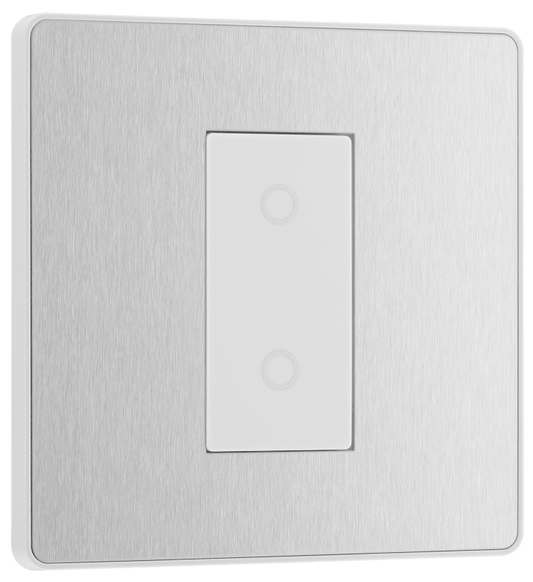 BG Evolve Brushed Steel Single, 2 way touch, 200W, secondary - PCDBSTDS1W-01