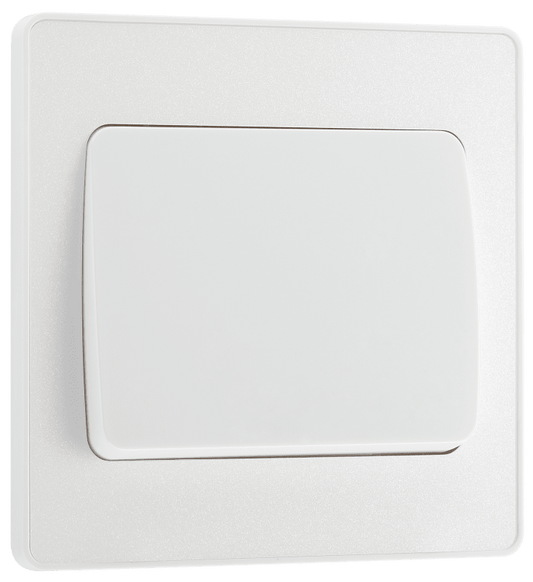 BG Evolve Pearlescent White Single, 2 way switch, wide rocker - PCDCL12WW-01