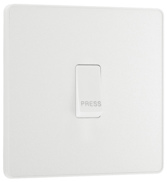 BG Evolve Pearlescent White Single, bell push switch - PCDCL14W-01