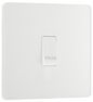 BG Evolve Pearlescent White Single, bell push switch - PCDCL14W-01