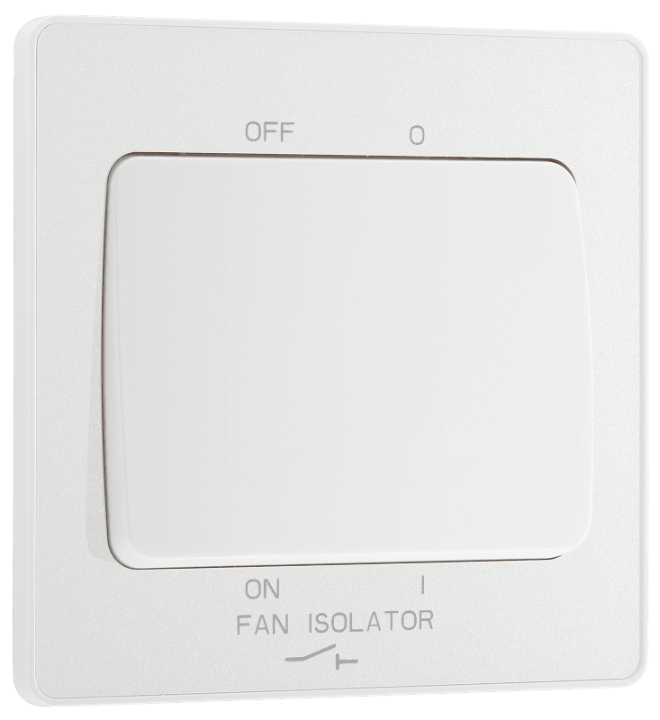 BG Evolve Pearlescent White Triple pole fan isolator - PCDCL15W-01