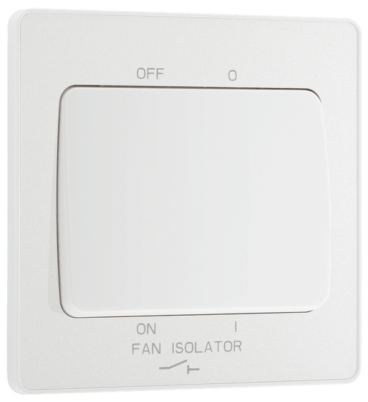 BG Evolve Pearlescent White Triple pole fan isolator - PCDCL15W-01