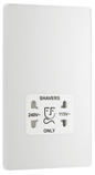 BG Evolve Pearlescent White 115/240V dual voltage shaver socket - PCDCL20W-01