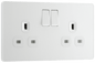 BG Evolve Pearlescent White Double, switched, single pole - PCDCL22W-01