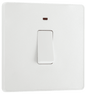 BG Evolve Pearlescent White 20A, double pole, with indicator - PCDCL31W-01