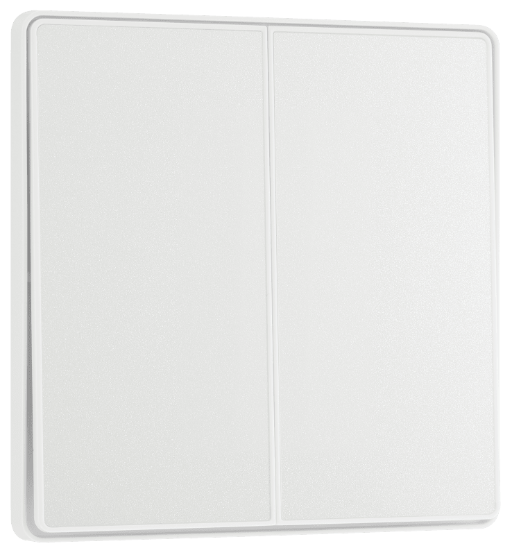 BG Evolve Pearlescent White Double, 2 way switch, edge rocker - PCDCL42EW-01