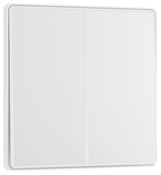 BG Evolve Pearlescent White Double, 2 way switch, edge rocker - PCDCL42EW-01