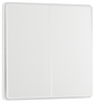 BG Evolve Pearlescent White Double, 2 way switch, edge rocker - PCDCL42EW-01