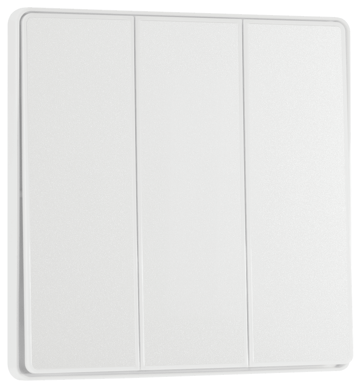 BG Evolve Pearlescent White Triple, 2 way switch, edge rocker - PCDCL43EW-01