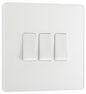 BG Evolve Pearlescent White Triple, 2 way switch - PCDCL43W-01