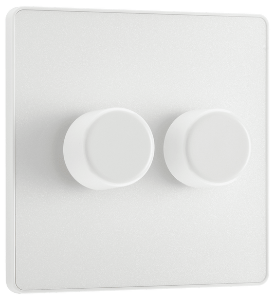 BG Evolve Pearlescent White Double, 2 way push 200W - PCDCL82W-01