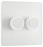 BG Evolve Pearlescent White Double, 2 way push 200W - PCDCL82W-01