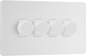 BG Evolve Pearlescent White Quadruple, 2 way push 200W - PCDCL84W-01