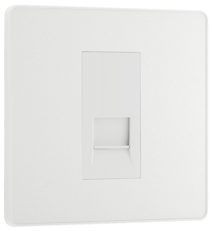 BG Evolve Pearlescent White Single, telephone socket, master - PCDCLBTM1W-01