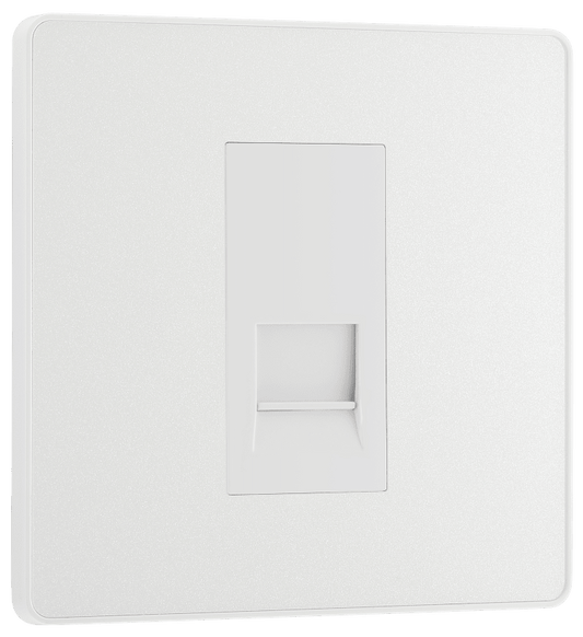 BG Evolve Pearlescent White Single, telephone socket, master - PCDCLBTM1W-01