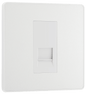 BG Evolve Pearlescent White Single, telephone socket, master - PCDCLBTM1W-01