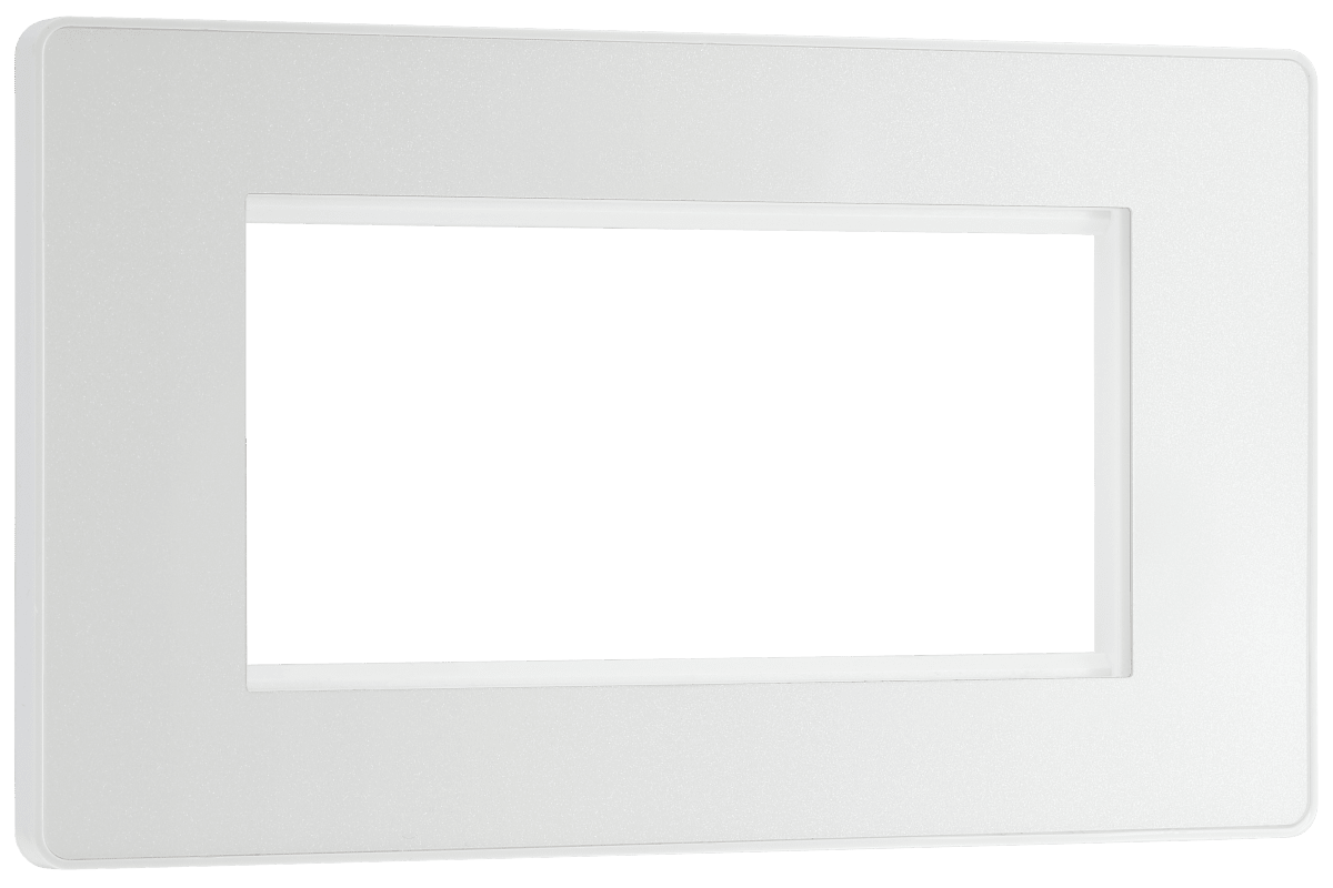 BG Evolve Pearlescent White 4 module - rectangular - PCDCLEMR4W-01