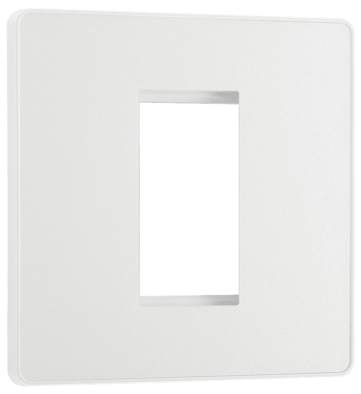 BG Evolve Pearlescent White 1 module - square - PCDCLEMS1W-01