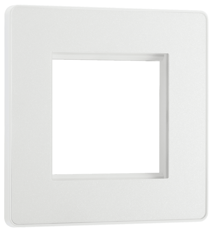 BG Evolve Pearlescent White 2 module - square - PCDCLEMS2W-01