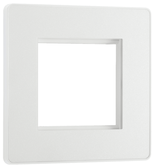 BG Evolve Pearlescent White 2 module - square - PCDCLEMS2W-01