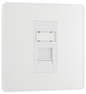 BG Evolve Pearlescent White Single, RJ45 telephone socket - PCDCLRJ451W-01