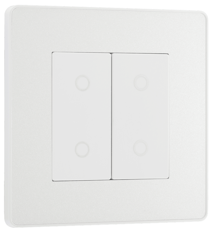 BG Evolve Pearlescent White Double, 2 way touch, 200W, master - PCDCLTDM2W-01