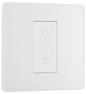 BG Evolve Pearlescent White Single, 2 way touch, 200W, secondary - PCDCLTDS1W-01