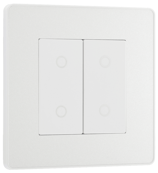 BG Evolve Pearlescent White Double, 2 way touch, 200W, secondary - PCDCLTDS2W-01